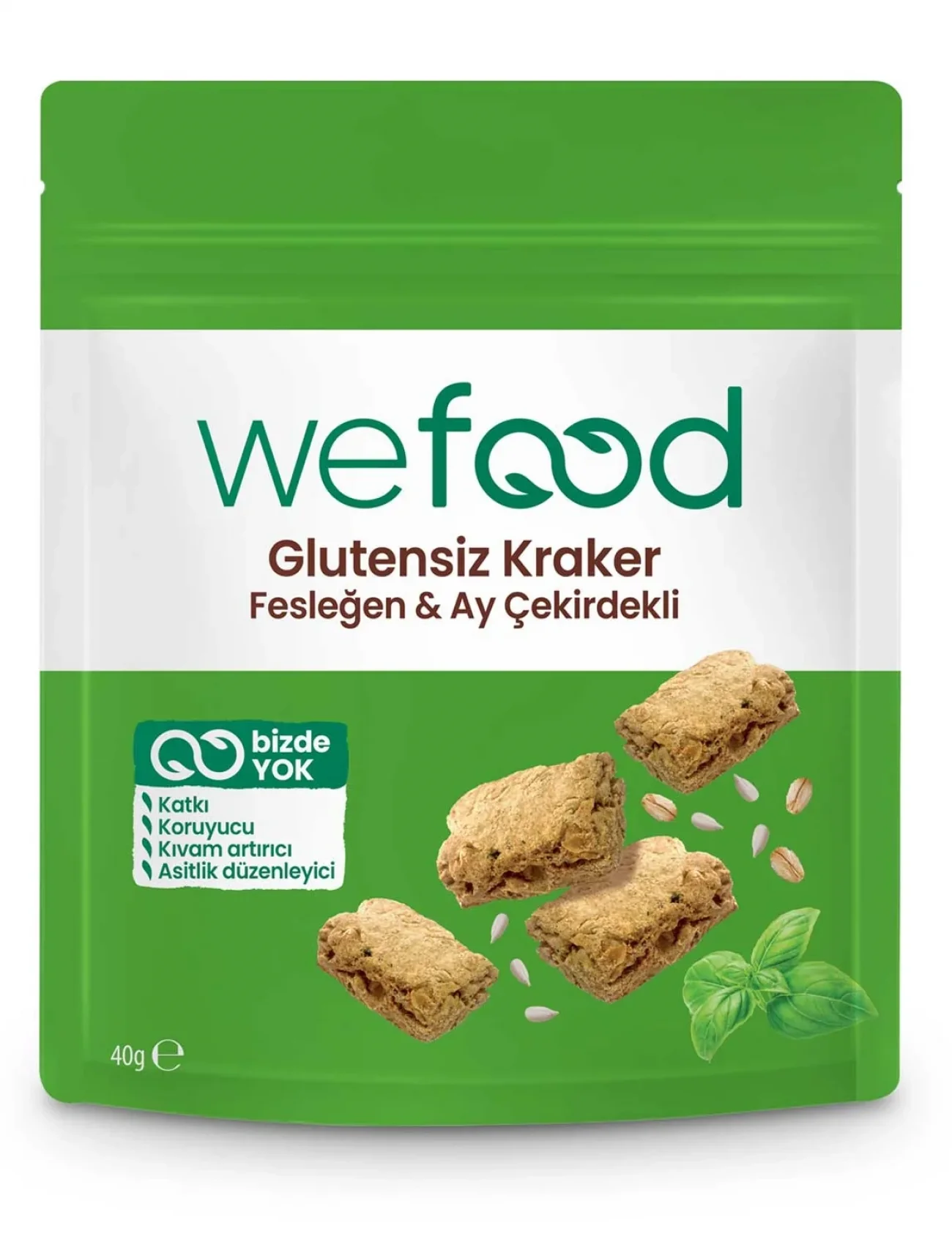 Wefood Fesleğenli Ayçekirdekli Kraker 40 Gr