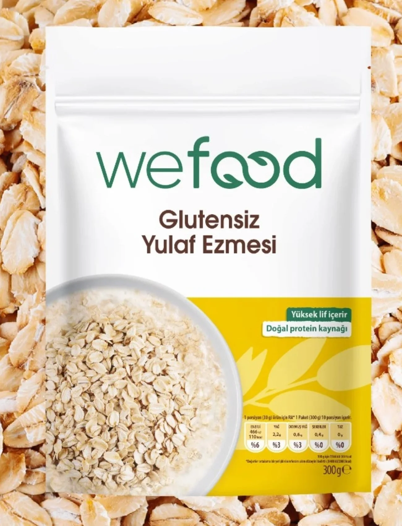 Wefood Glutensiz Yulaf Ezmesi 300 Gr