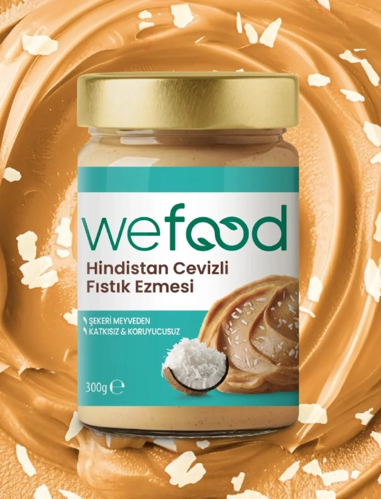 Wefood Hindistan Cevizli Fıstık Ezmesi 300 Gr