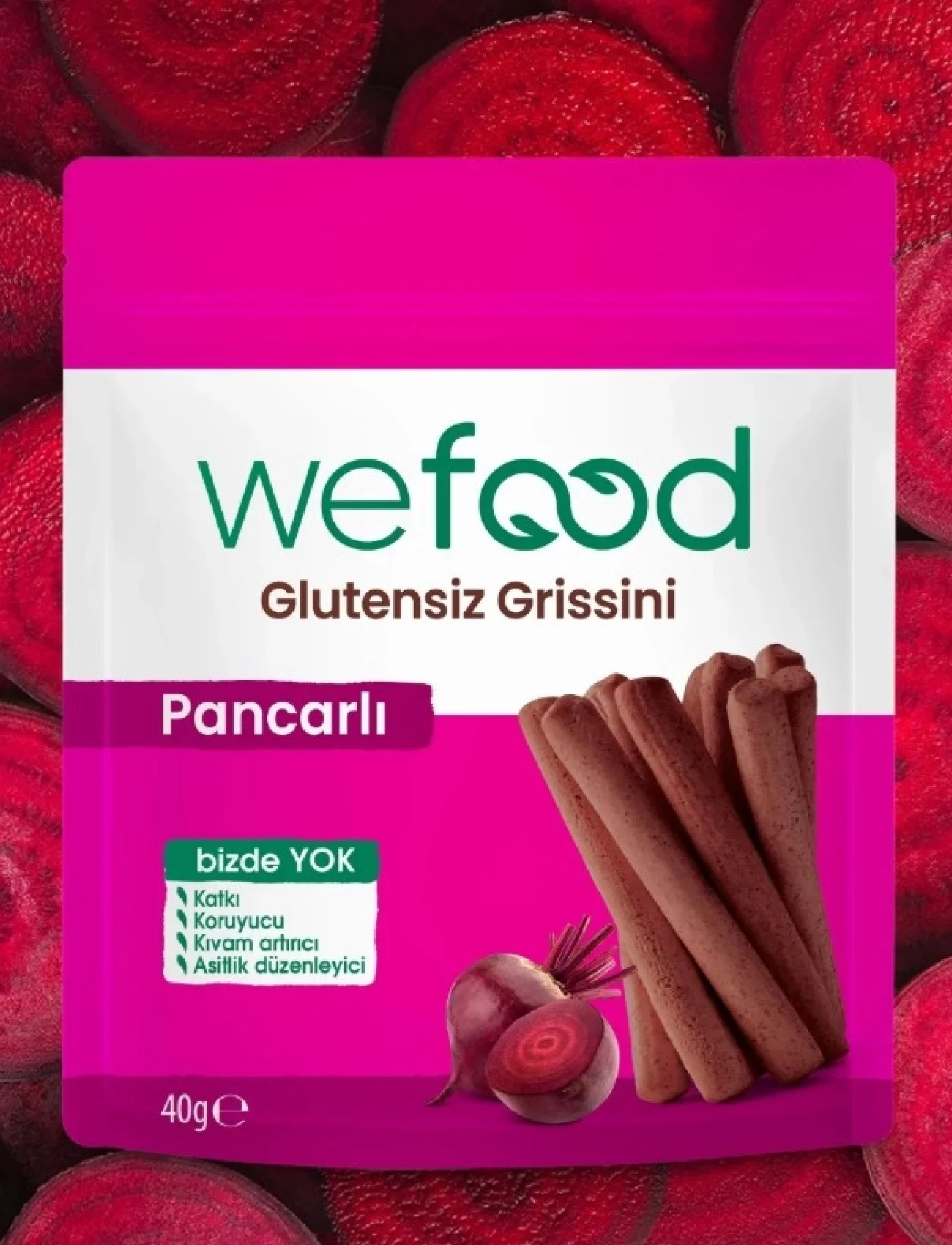 Wefood Kids Organik Pancarlı Grissini 40 Gr