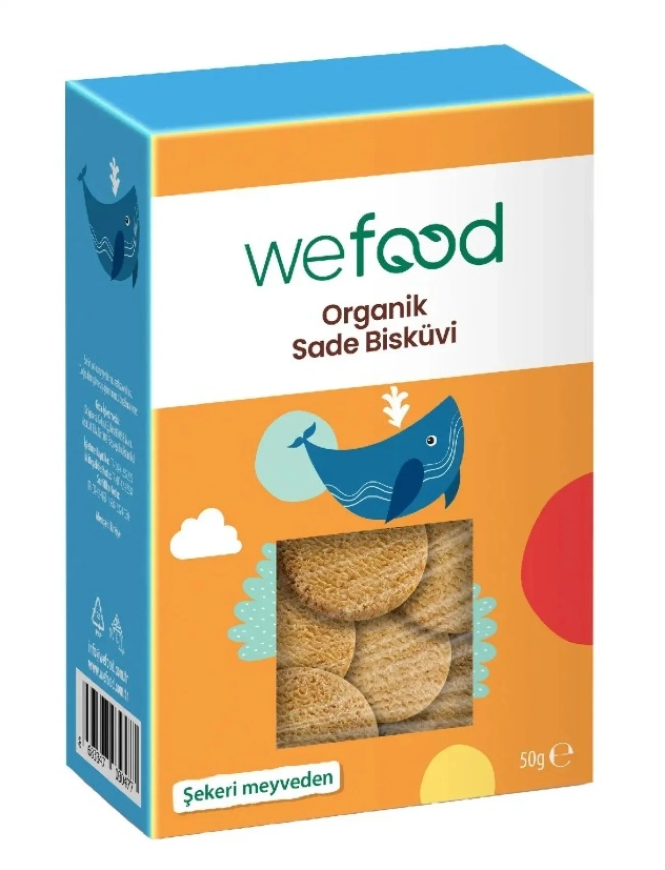 Wefood Organik Kids Sade Bisküvi 50 Gr