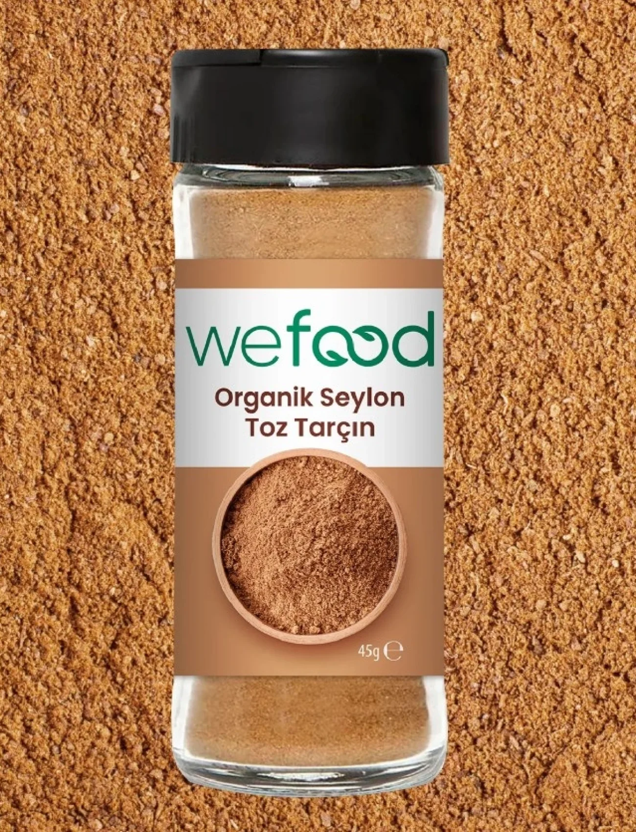 Wefood Organik Seylon Tarçın Tozu 45 Gr