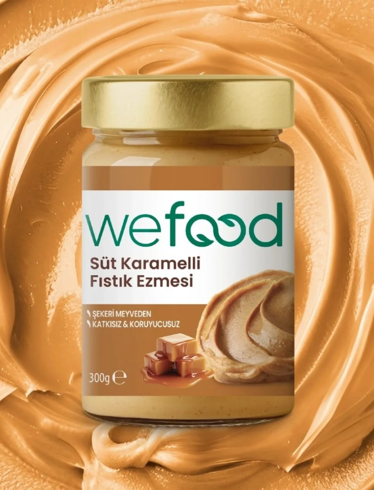 Wefood Süt Karamelli Fıstık Ezmesi 300 Gr