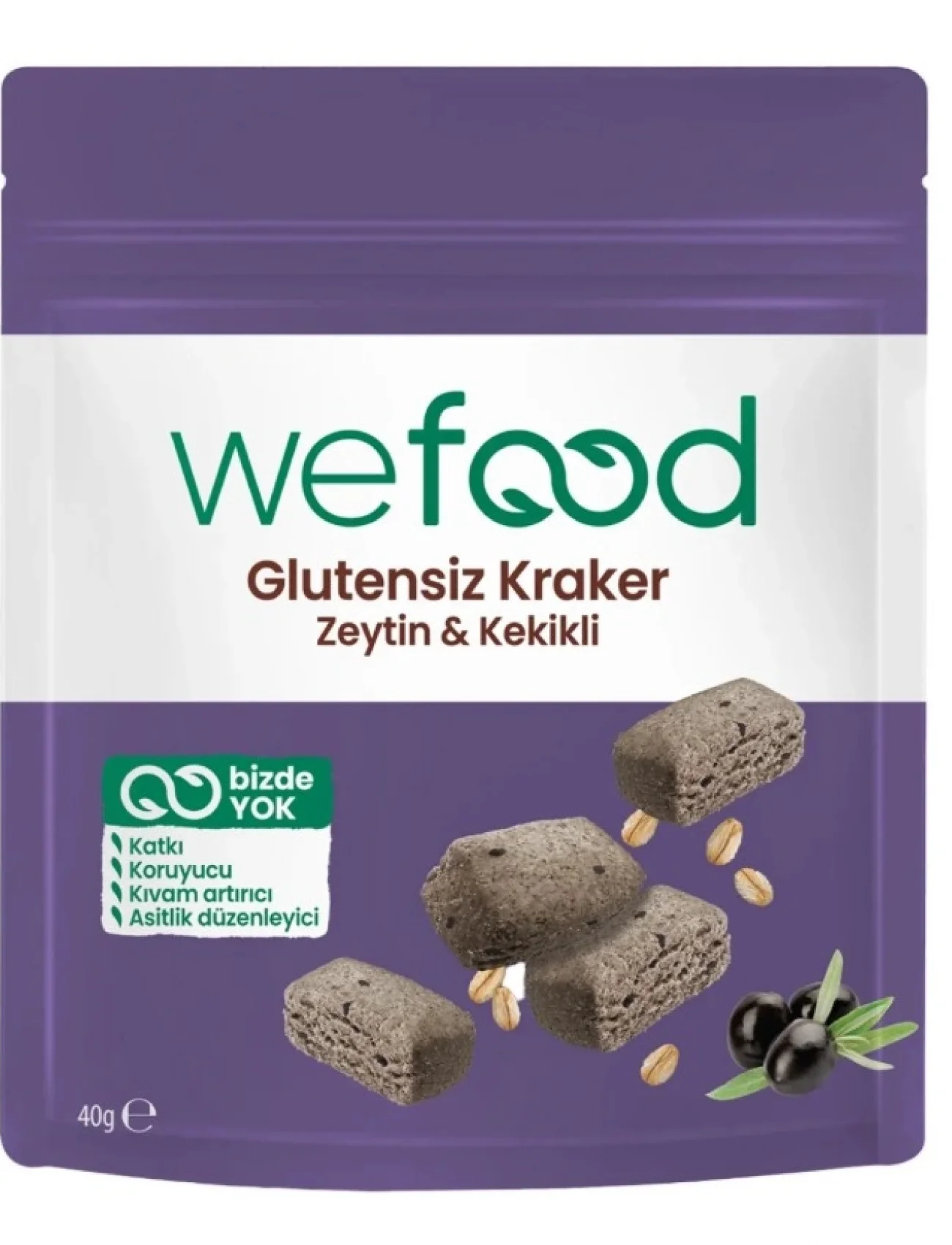 Wefood Zeytinli Kekikli Kraker 40 Gr