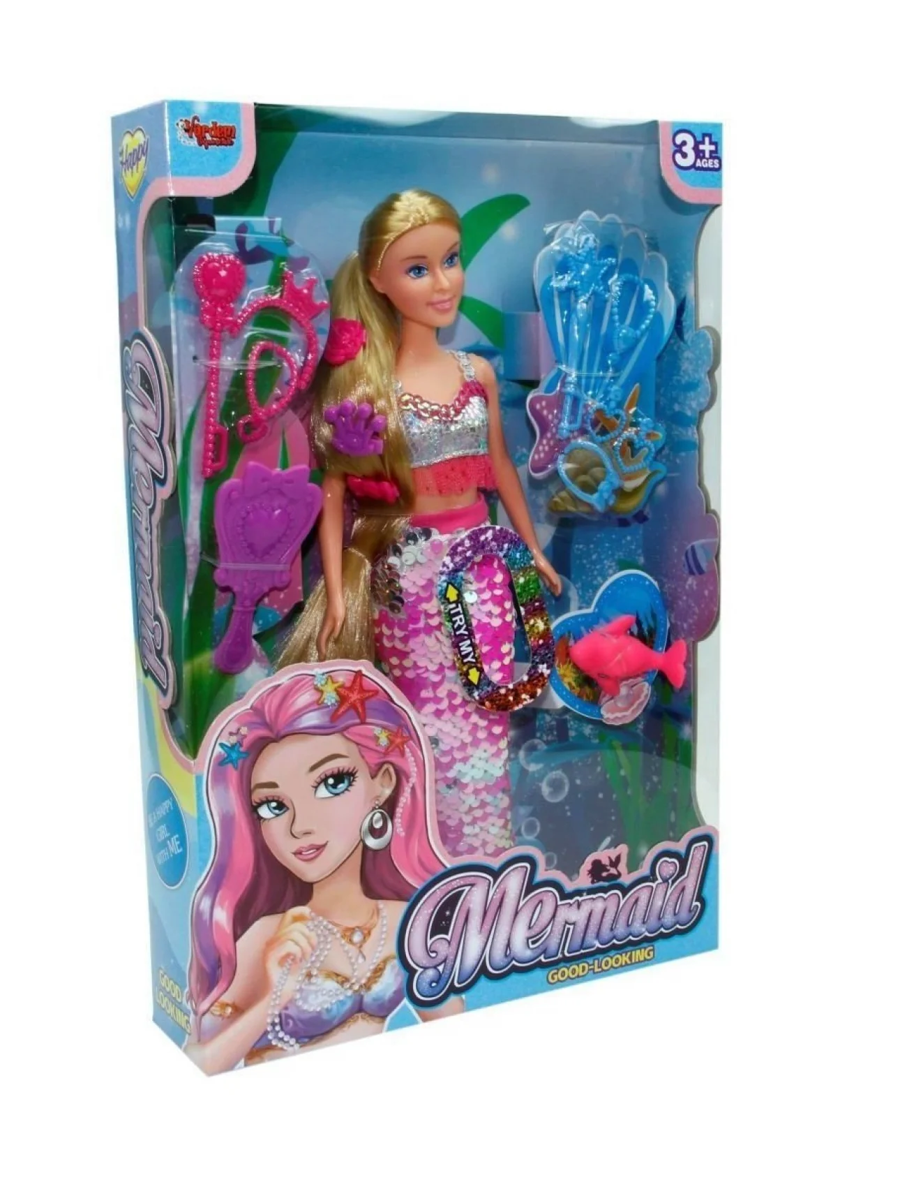 WG-66777 Kutulu 29cm Aksesuarlı Deniz Kızı - Vardem Oyuncak