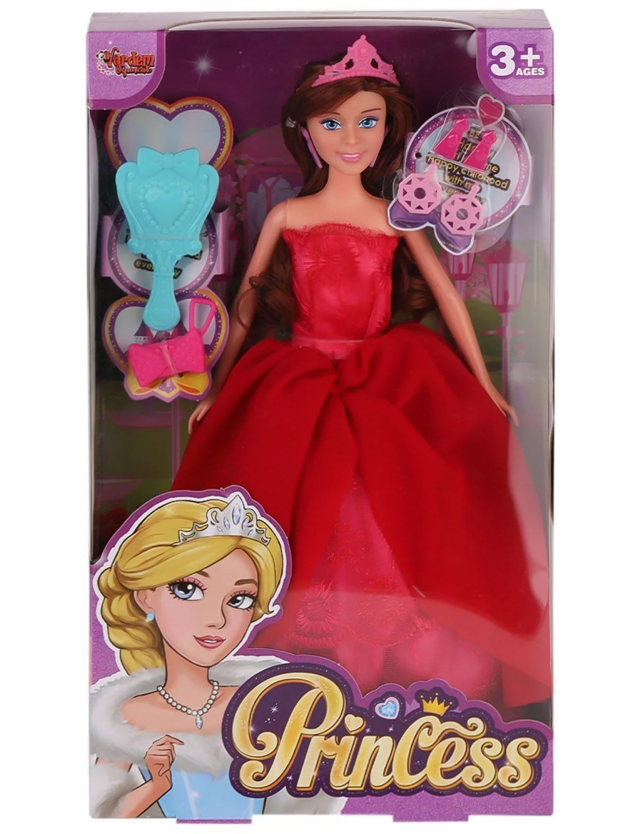 WG-66796  Aksesuarlı Prenses Bebek 29 cm - Vardem Oyuncak