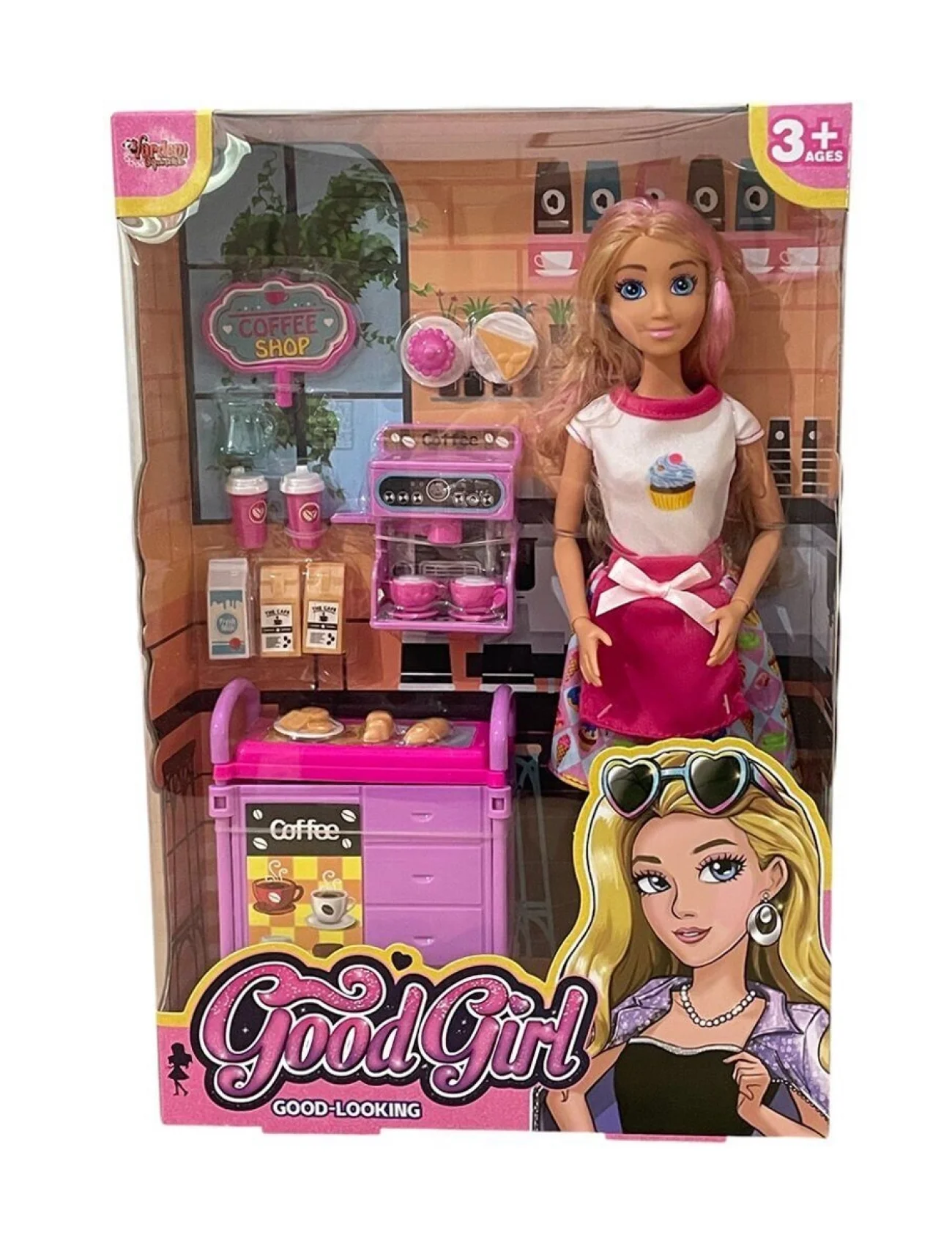 WG66748 Vardem Kutulu   Kafe İşleten Bebek Set 11,5 inç