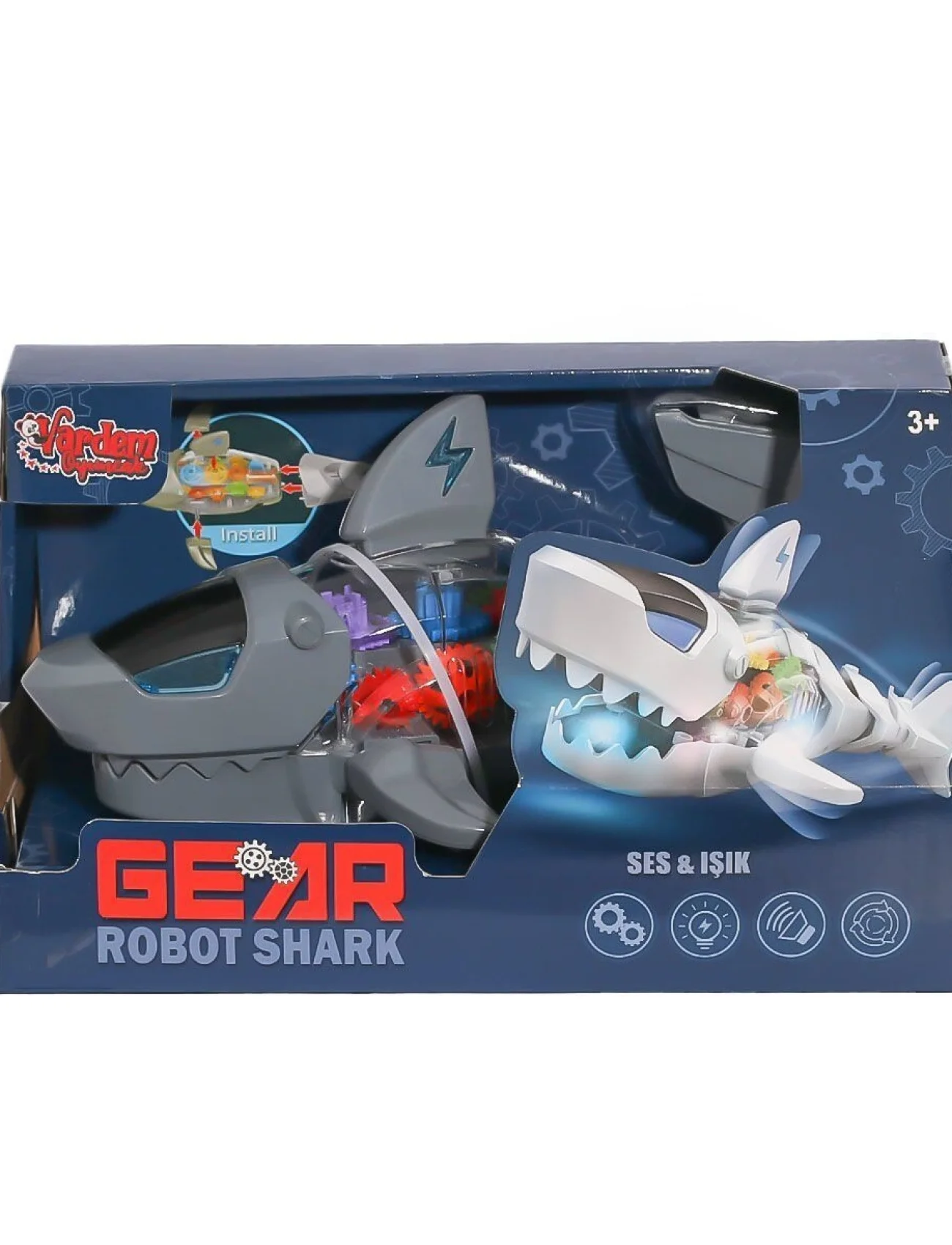 WK-S-2A Müzikli ve Işıklı Robot Köpek Balığı -Vardem