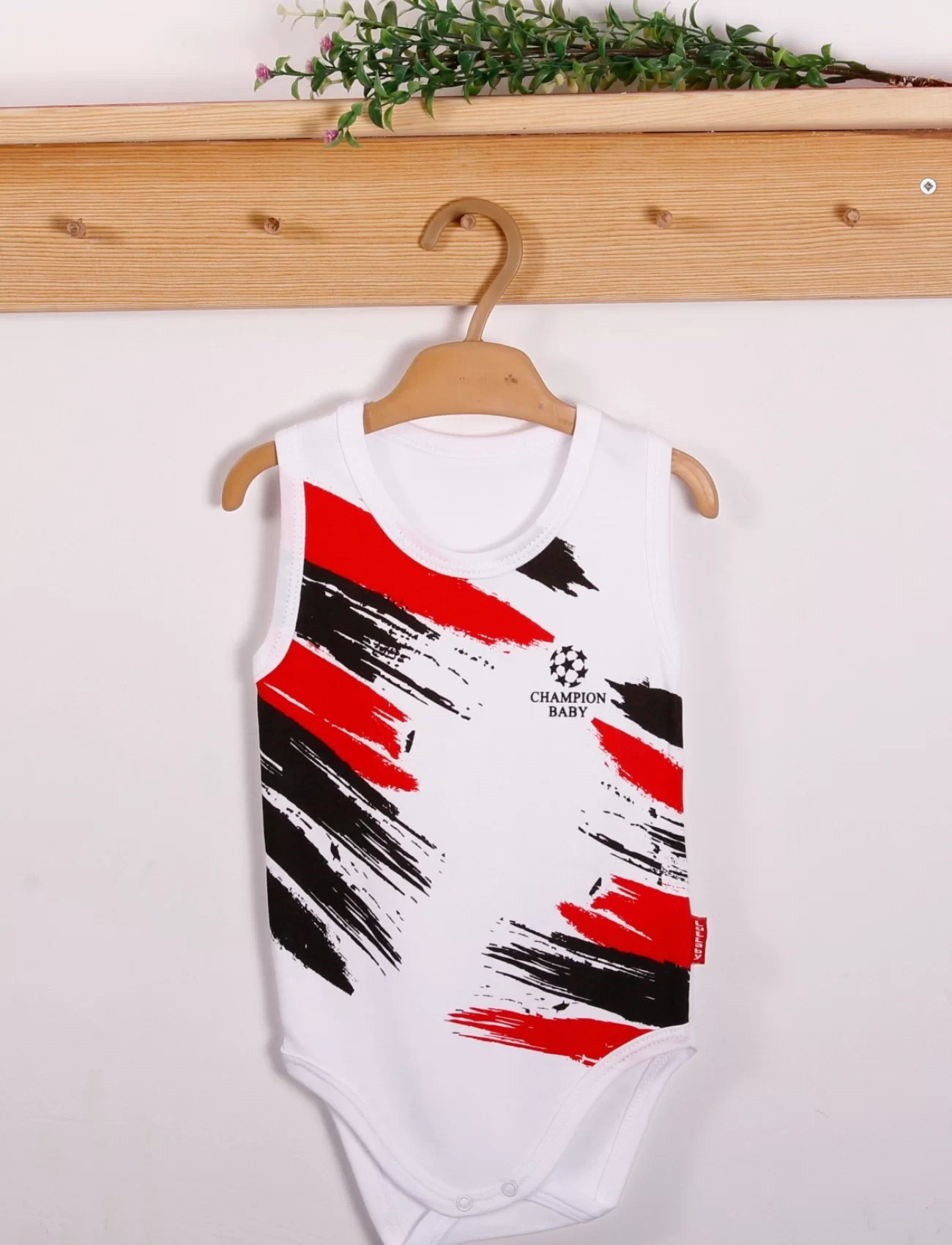 Yeni Doğan 3-12 Ay Bjk Şampiyon Askılı Unisex Body Beyaz