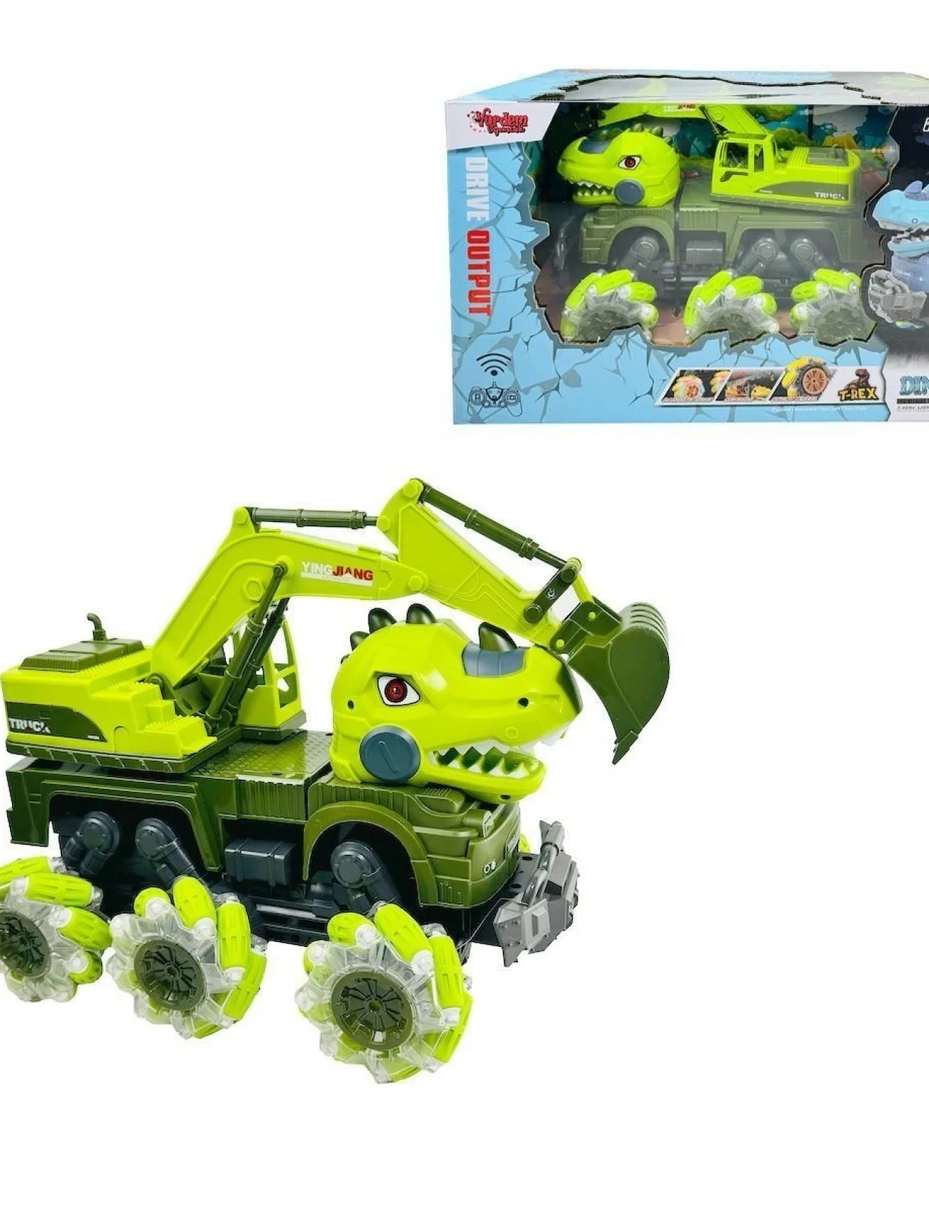 YJ-078-2 1:14 Uzaktan Kumandalı 2.4G Dinozor Kamyon Kazıcı -Vardem