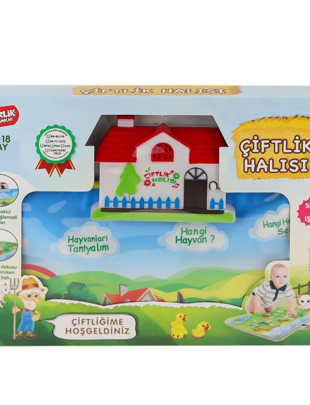 YY-571 A622374TR-U Sesli ve Işıklı Eğitici Çiftlik Halısı -Birliktoys