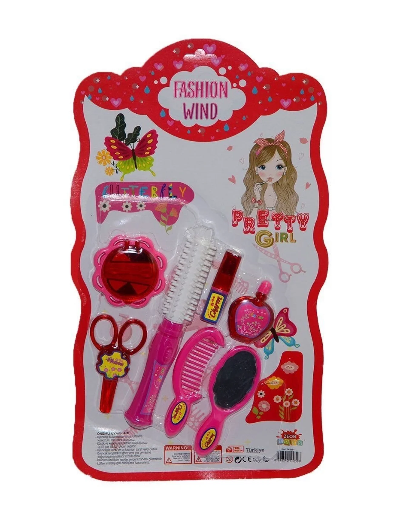 ZN-0597 Kartela Makyaj ve Kuaför Seti -Zeon