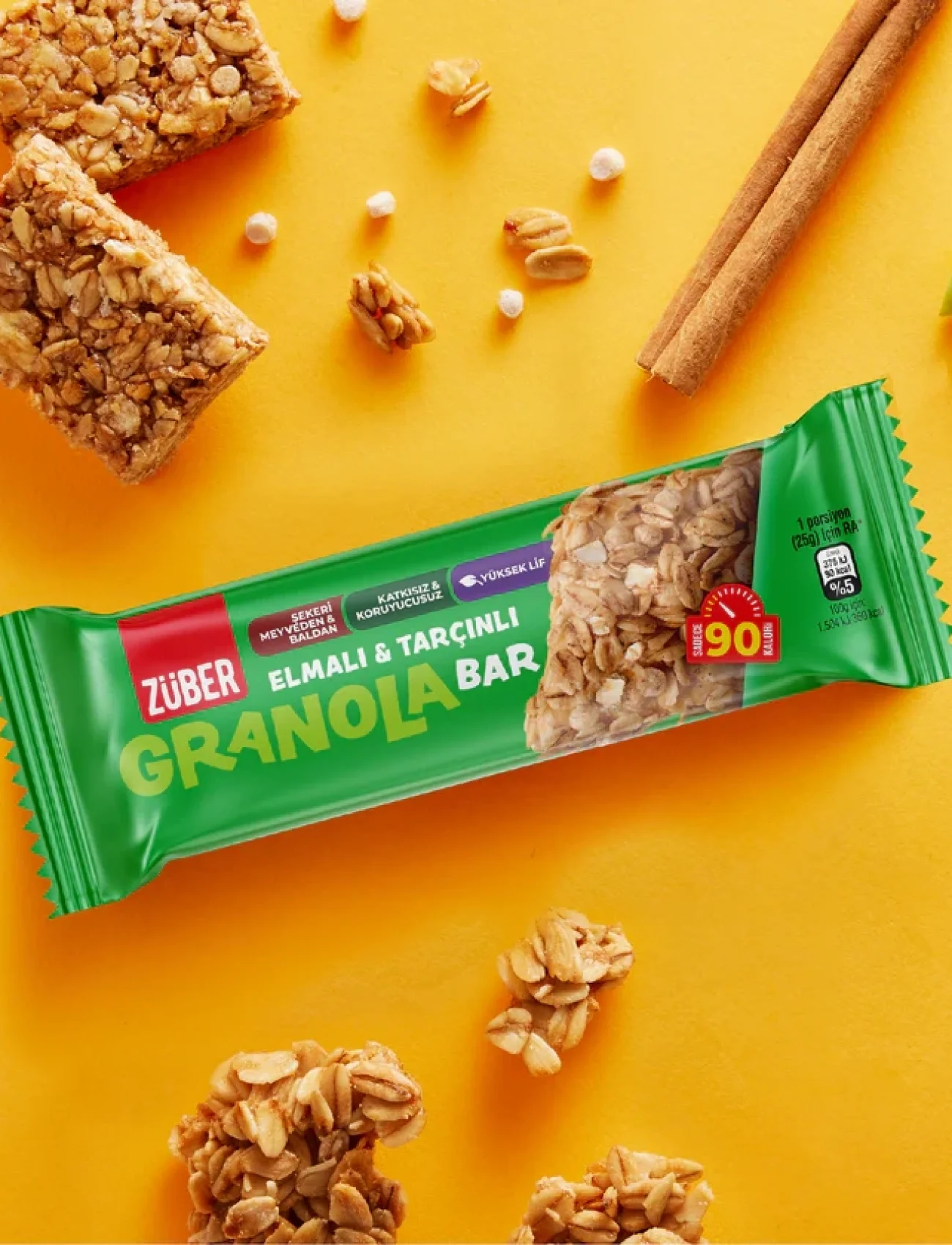 Züber Granola Bar 25 Gr Elmalı Ve Tarçınlı