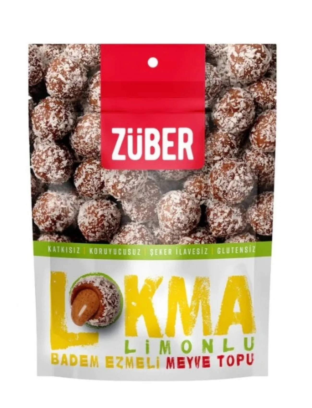 Züber Lokma Meyve Topu 96 Gr Limonlu Badem Ezmeli