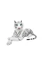 01401 Beyaz Kaplan Peluş 60 cm
