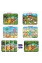 1481 DıyToy Süper Renkli 4lü Puzzle - Hayvanlar / 8+12+16+24 Parça Puzzle