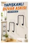 2 Adet Yapışkanlı Duvar Askısı Pratik Çok Amaçlı Düzenleyici Askı