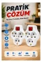 2’li Set Anahtarlı 3’lü Priz Çoğaltıcı Direkt Prize Takılan Kablosuz Çoklayıcı