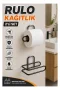 2’li Siyah Metal Rulo Kağıt Tutucu Yapışkanlı Banyo ve Mutfak Kağıtlık