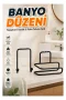 2’li Yapışkanlı Banyo Düzenleme Seti Rulo Kağıt Tutucu ve Havlu Askılığı