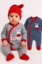 3-6 Ay Love Erkek Bebek 4lü Tulum Seti Kırmızı