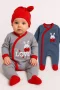 3-6 Ay Love Erkek Bebek 4lü Tulum Seti Kırmızı