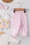 3 Ay Kelebek Nakış Puanlı Tulumlu Kız Bebek 5li Set Pembe