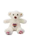 3184 Gökkuşağı Kalpli Peluş Ayı 30 cm -Sunman