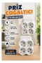 4’lü Priz Çoğaltıcı 2 Adet Set Kablosuz Duvar Tipi Priz Çoklayıcı Adaptör