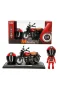 5835 SUN-MYG-MOTOSİKLET 1 14 HONDA MONKEY KASKLI FİGÜR PB 3R SES IŞIK