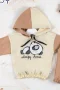 6-24 Ay Erkek Bebek Takımı Panda Kapişonlu Krem