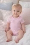 2-12 Yaş 3lü Pembe Bebek Çocuk Body %100 Pamuk Esnek Kalıp Kısa Kol Çıtçıtlı Zıbın