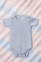 2-12 Yaş 3lü Gri Bebek Çocuk Body %100 Pamuk Esnek Kalıp Kısa Kol Çıtçıtlı Zıbın