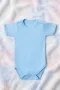2-12 Yaş 3lü Mavi Bebek Çocuk Body %100 Pamuk Esnek Kalıp Kısa Kol Çıtçıtlı Zıbın