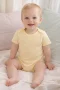 2-12 Yaş 3lü Sarı Bebek Çocuk Body %100 Pamuk Esnek Kalıp Kısa Kol Çıtçıtlı Zıbın