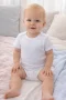 2-12 Yaş 3lü Beyaz Bebek Çocuk Body %100 Pamuk Esnek Kalıp Kısa Kol Çıtçıtlı Zıbın