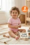 2-12 Yaş 3lü Pembe Bebek Çocuk Body %100 Pamuk Esnek Kalıp Kısa Kol Çıtçıtlı Zıbın