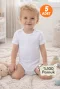 5li 2-12 Yaş Çocuk Body Kısa Kollu Esnek Kalıp Çıtçıtlı Bebek Zıbın