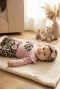 Leopar Desen Kalp Detaylı Fırfırlı 3lü Badili Kız Bebek Takımı(Bandanalı) | 3-6-9-12 Ay