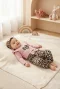 Leopar Desen Kalp Detaylı Fırfırlı 3lü Badili Kız Bebek Takımı(Bandanalı) | 3-6-9-12 Ay