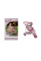 9614  3 Tekerlekli Pembe Gri Puset -Sunman