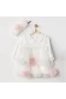 Andywawa Ac24500 Dress Band Petit Love Elbise Takım Ekru