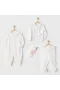 Andywawa Ac24501 Petit Love Newborn Tüllü 4 Parça Set Ekru