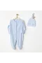 Andywawa Ac24708 Jacquard Bebek Tulum Takım Blue