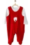 Andywawa Ac25339 Happy Newyear Kadife Bebek Tulum Takım Red