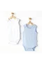 Andywawa Ac25553 Sleeveles Jacquard 2li Basic Body Blue White