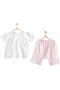 Andywawa Ac25631 Cuddly Bunny Bear 2li Bebe Takım Pink
