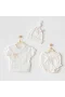 Andywawa Ac25899 3lü Basic Bebe Takım Ekru