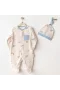 Andywawa Ac25919 Romper Hat Set Dino Bebek Tulum Takım Beige