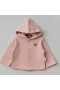 Bebitof Kapüşonlu Bebek Hırka 80153 Pudra